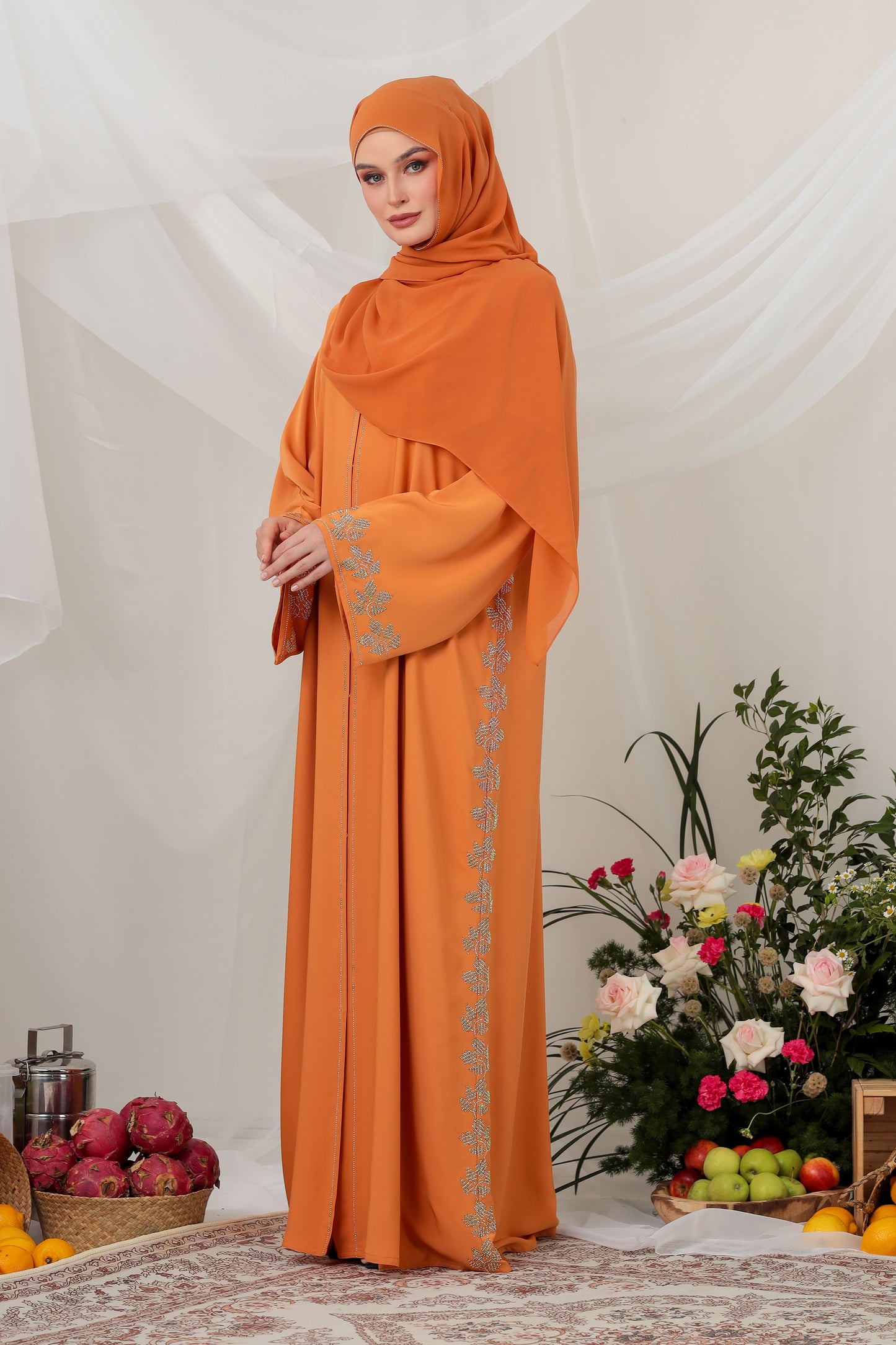 JAWHARA ABAYA ORANGE