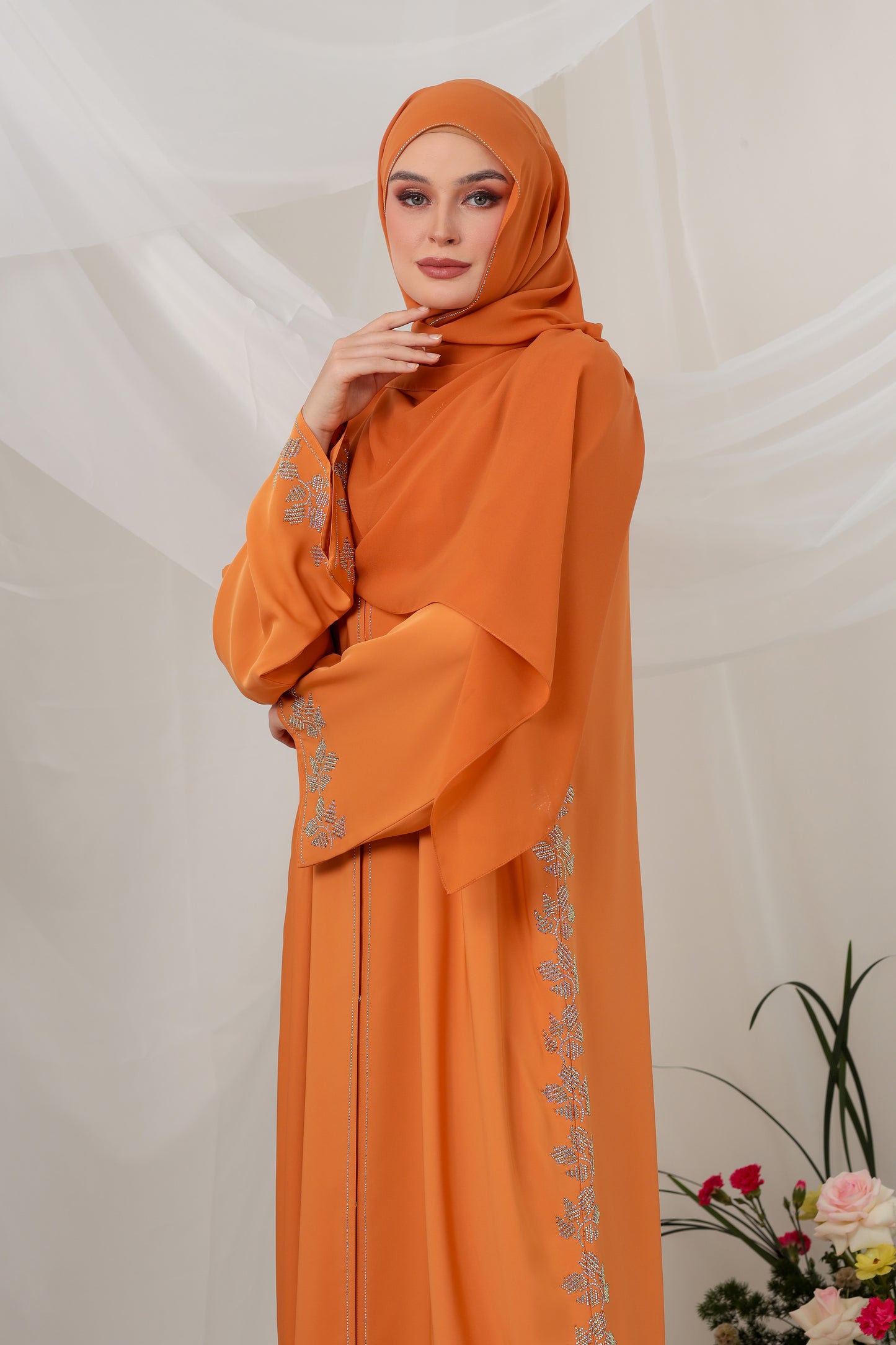 JAWHARA ABAYA ORANGE