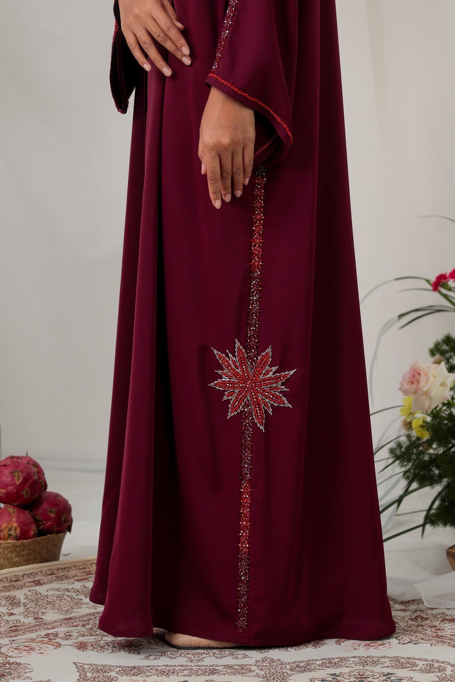 ZEHRA ABAYA MAROON