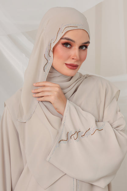 EIJAZ ABAYA BEIGE