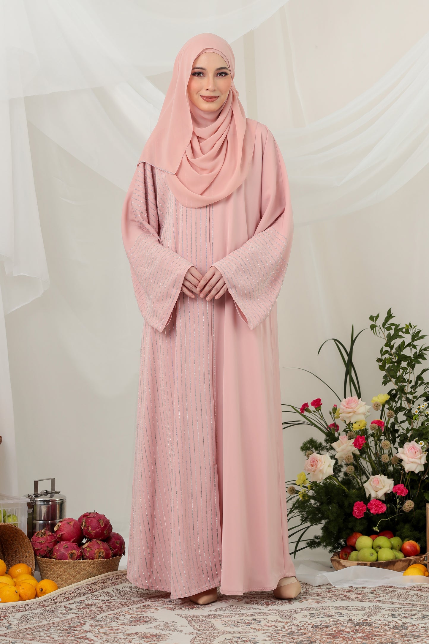 RHEA ABAYA SALMON PINK