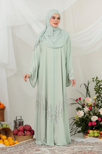 EIJAZ ABAYA MINT GREEN