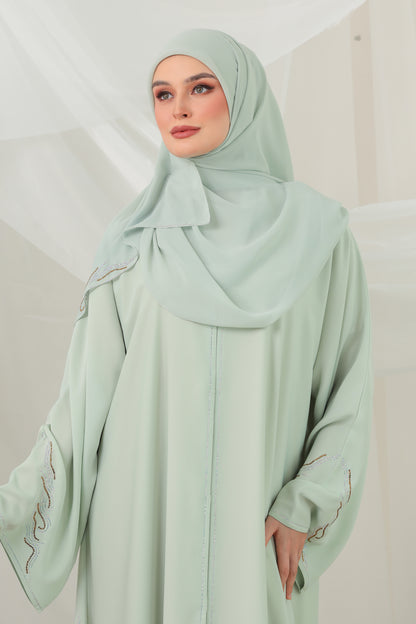 EIJAZ ABAYA MINT GREEN