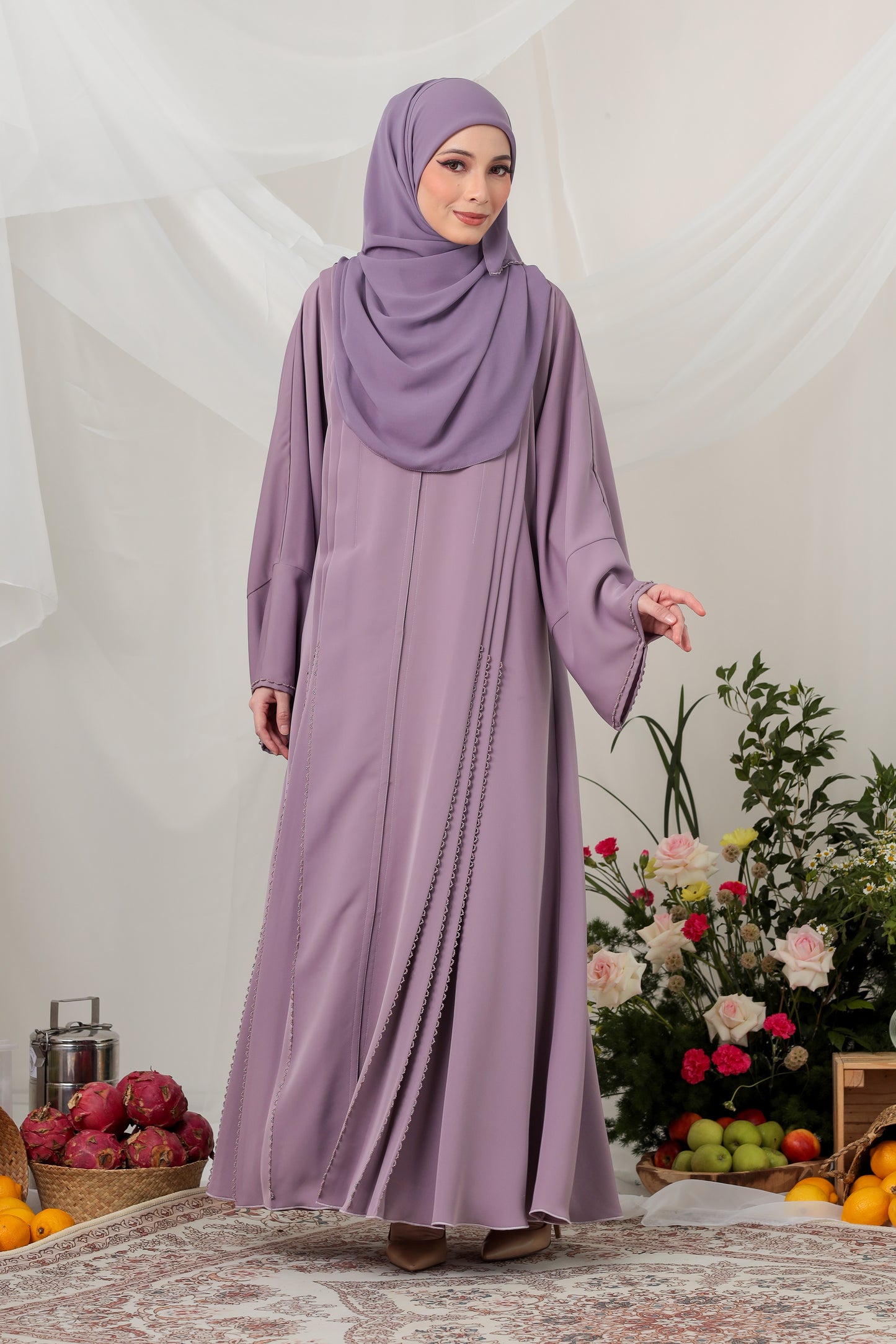 KABEERA ABAYA DUSTY PURPLE