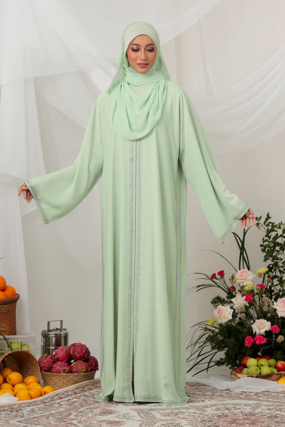 BARSHA ABAYA MINT GREEN