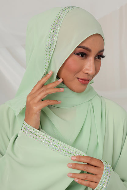 BARSHA ABAYA MINT GREEN