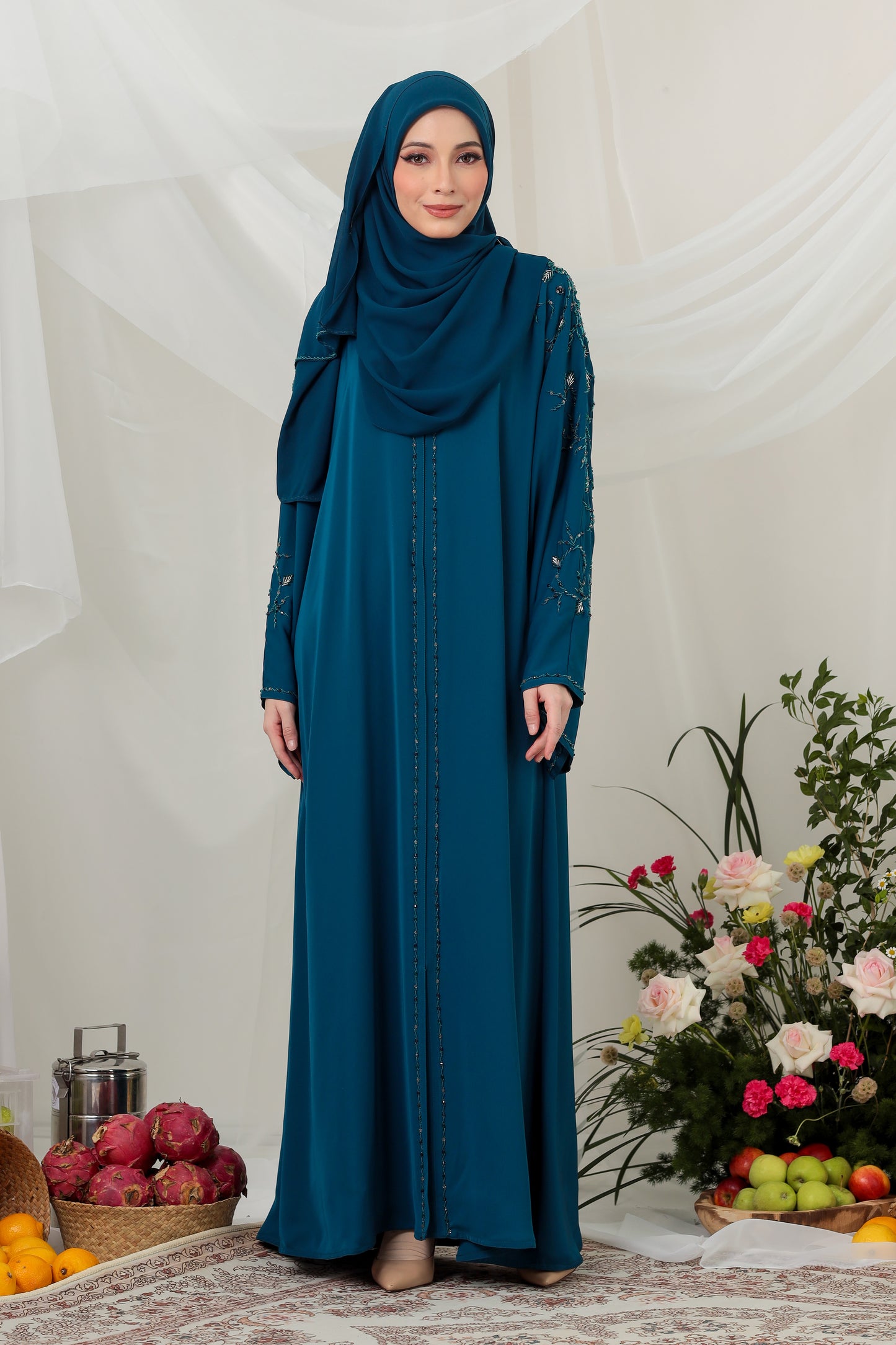 ENDRA ABAYA TEAL BLUE