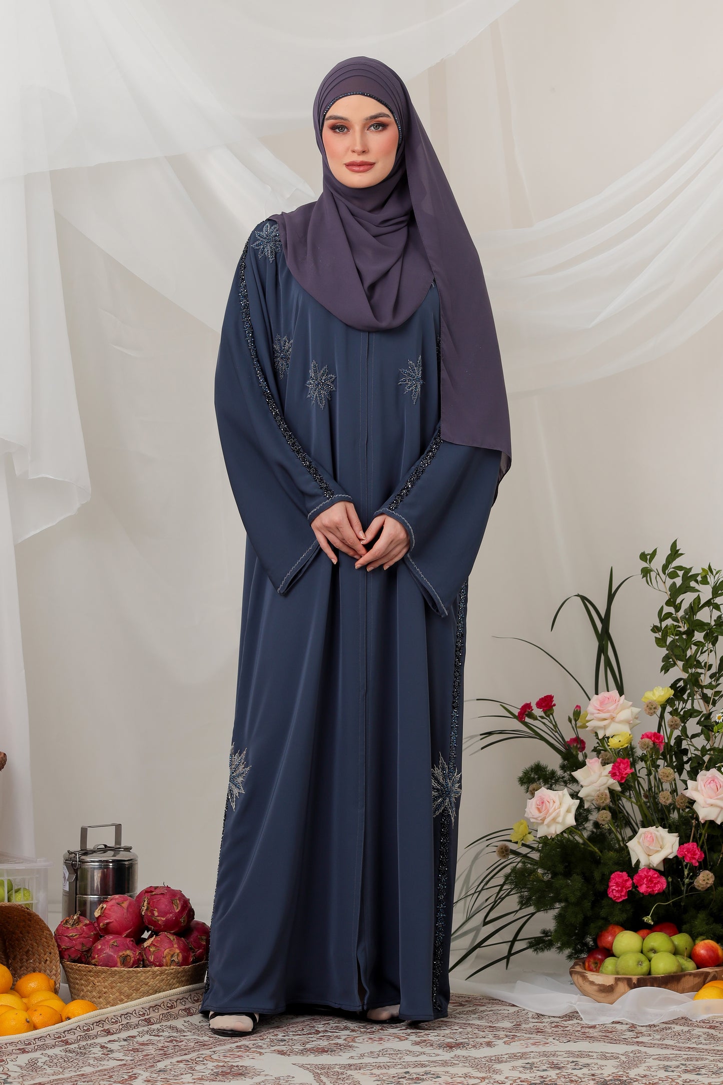 ZEHRA ABAYA DARK GREY