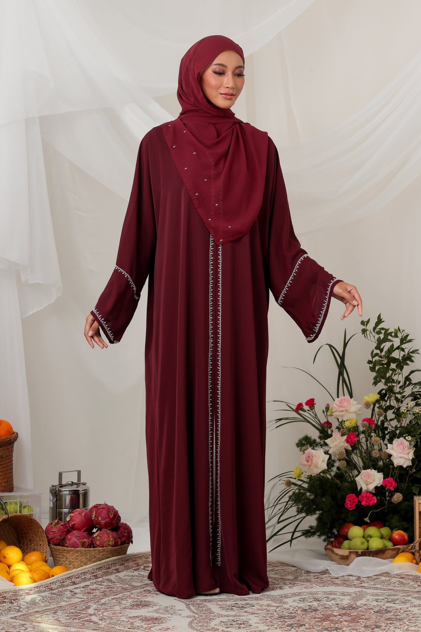 JAMILYA ABAYA MAROON