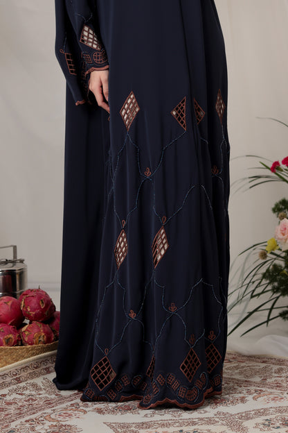 NASREEN ABAYA NAVY BLUE