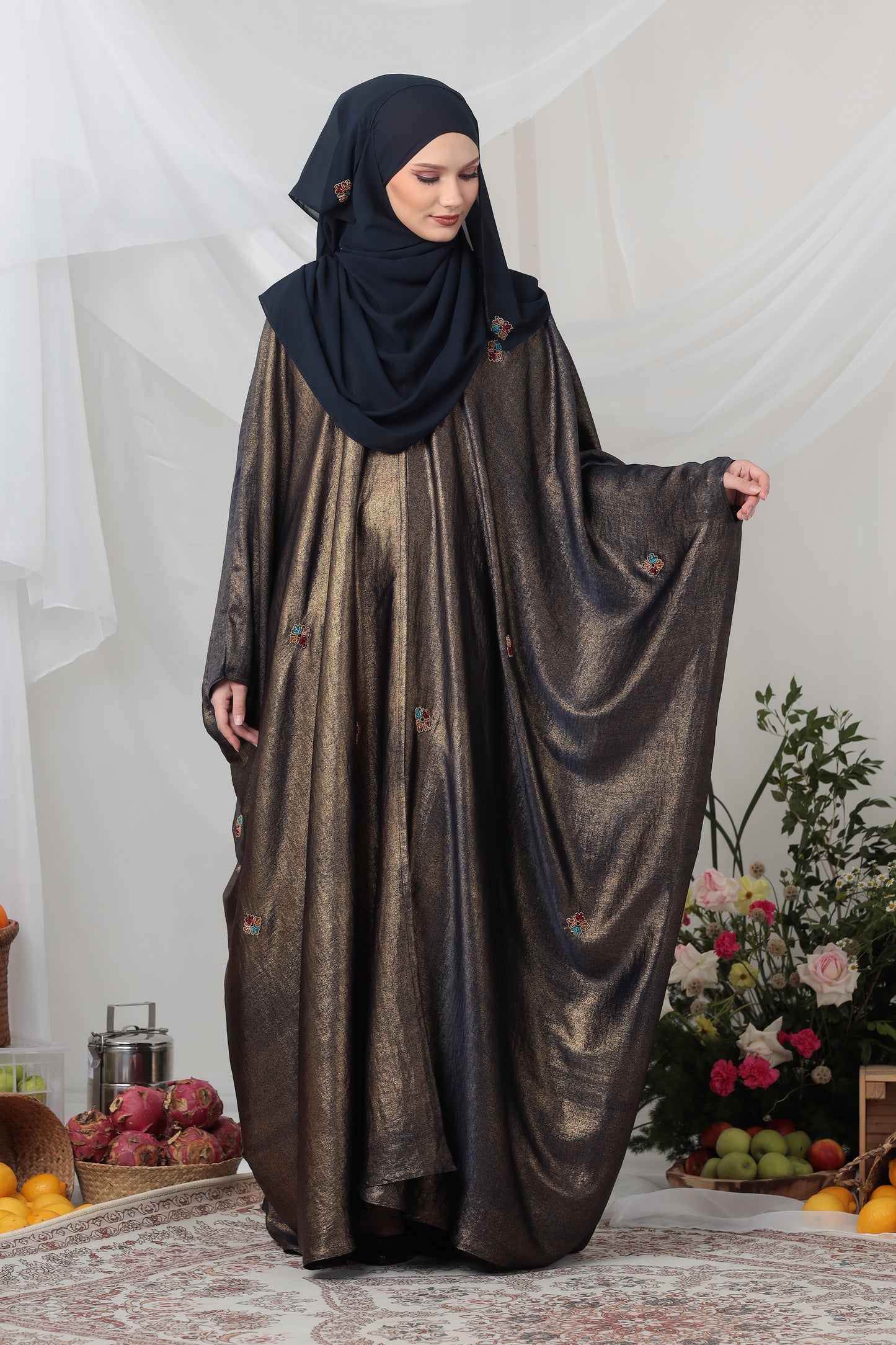 QAHEERA ABAYA BLUE