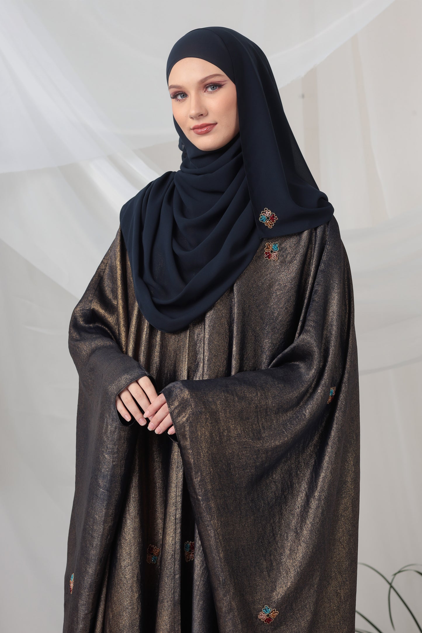 QAHEERA ABAYA BLUE