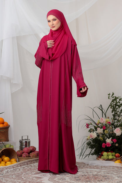 ELVINA ABAYA FUSHCIA PINK
