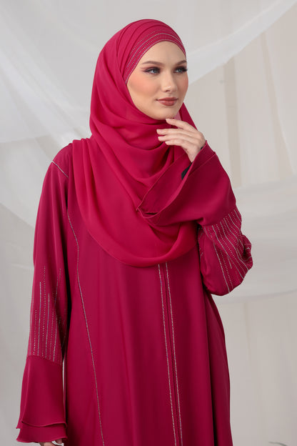 ELVINA ABAYA FUSHCIA PINK