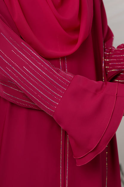 ELVINA ABAYA FUSHCIA PINK