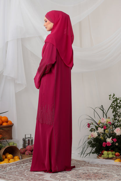 ELVINA ABAYA FUSHCIA PINK