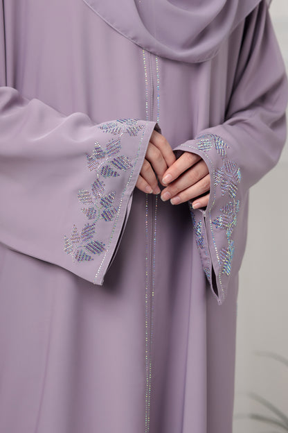 JAWHARA ABAYA DUSTY PURPLE