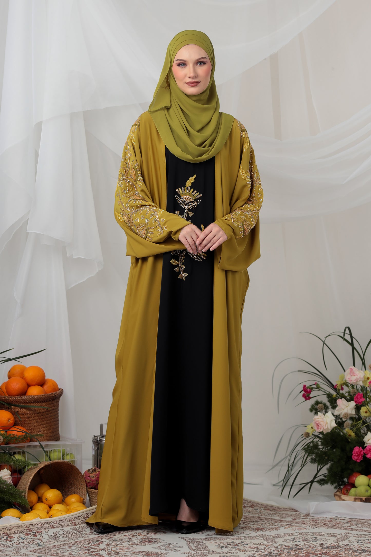 RUH ABAYA MUSTARD