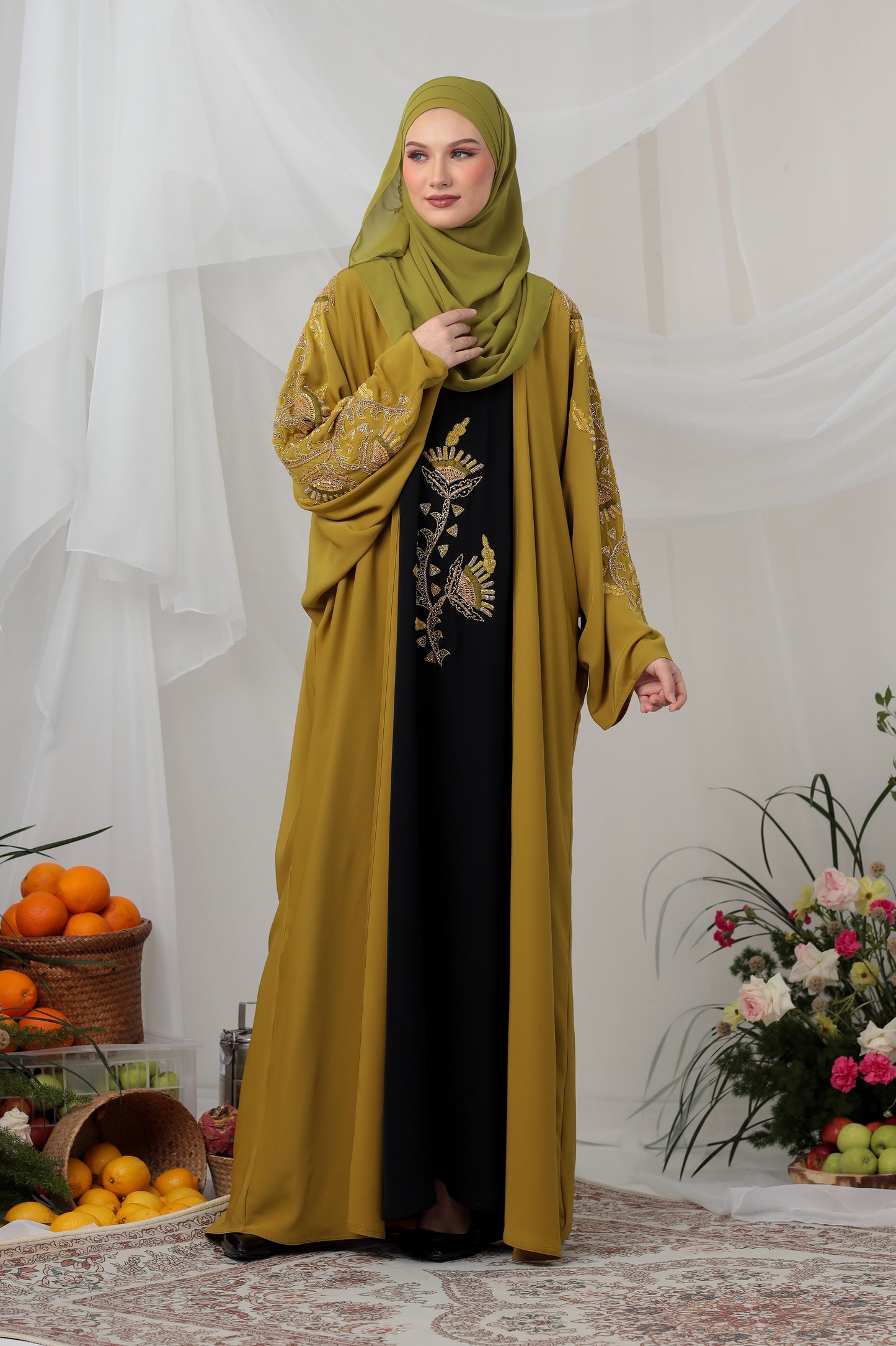 RUH ABAYA MUSTARD