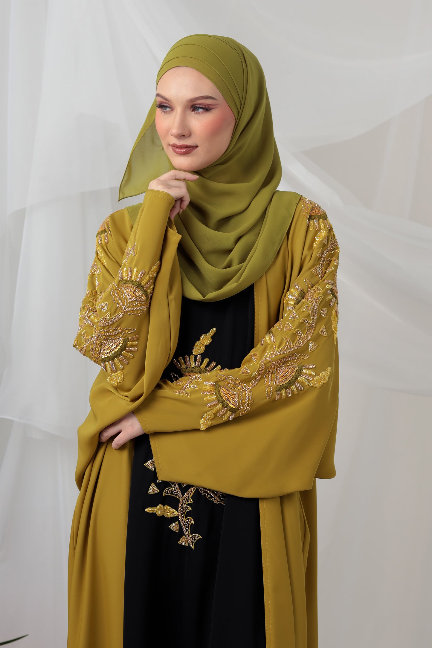 RUH ABAYA MUSTARD