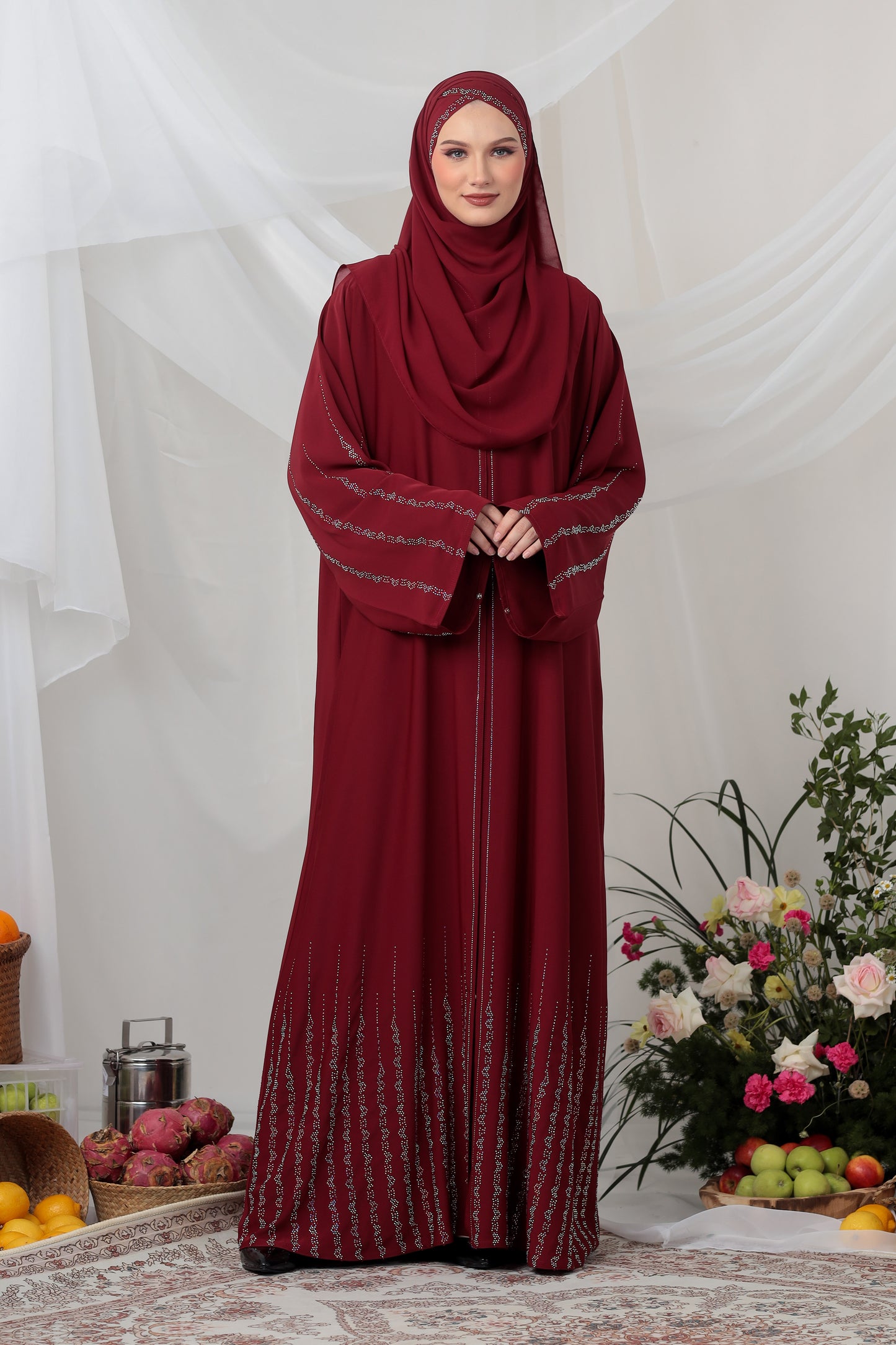 LANA ABAYA MAROON