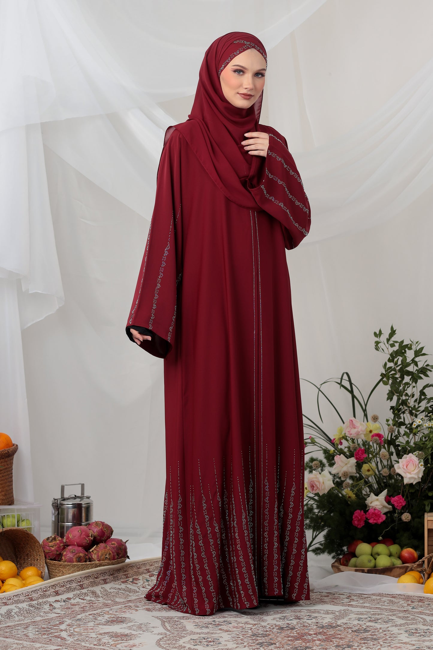 LANA ABAYA MAROON