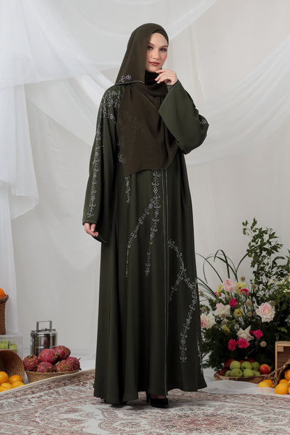 GAMILA ABAYA OLIVE GREEN