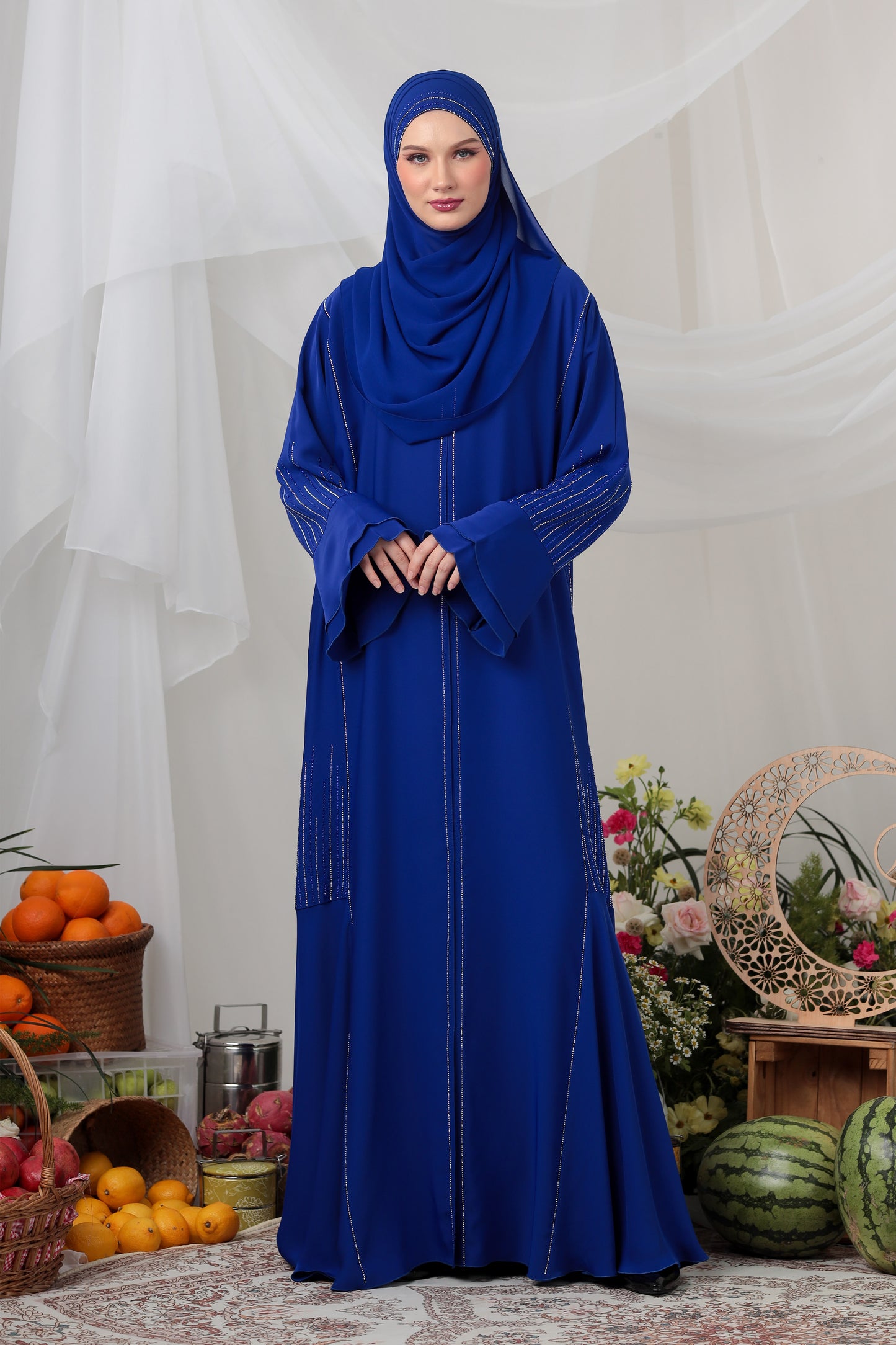 ELVINA ABAYA ROYAL BLUE