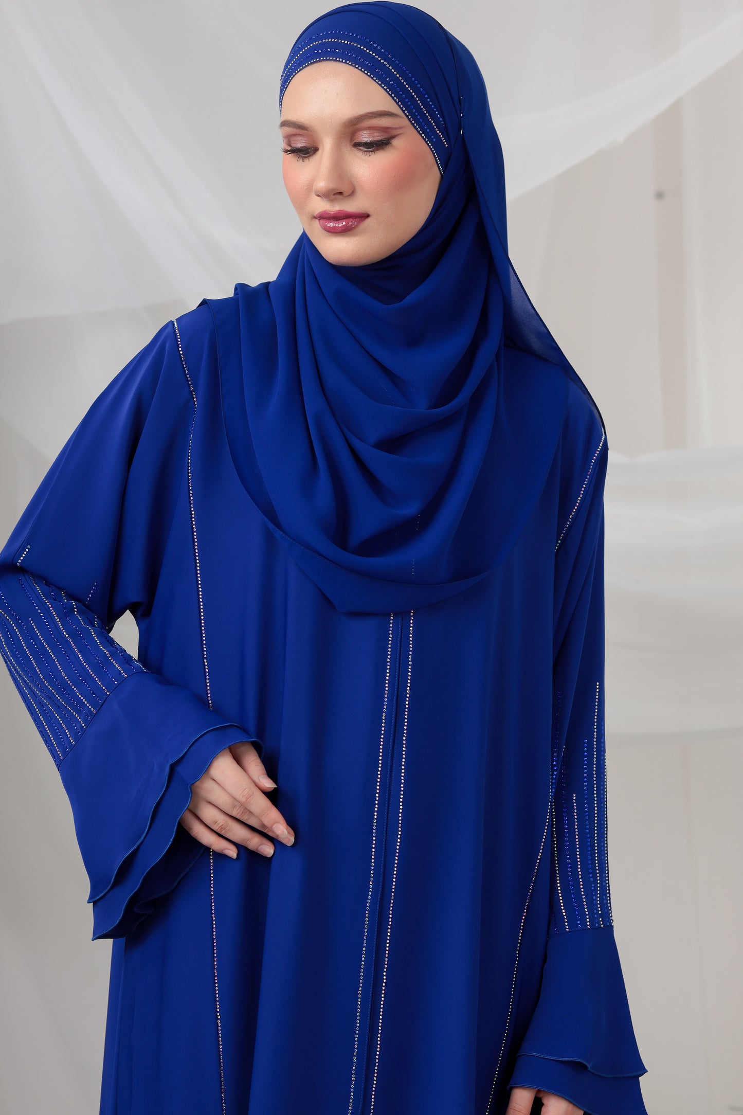 ELVINA ABAYA ROYAL BLUE