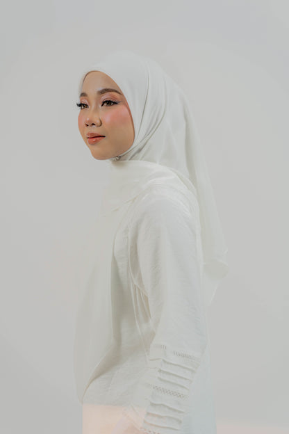 MALEEQA HIJAB WHITE