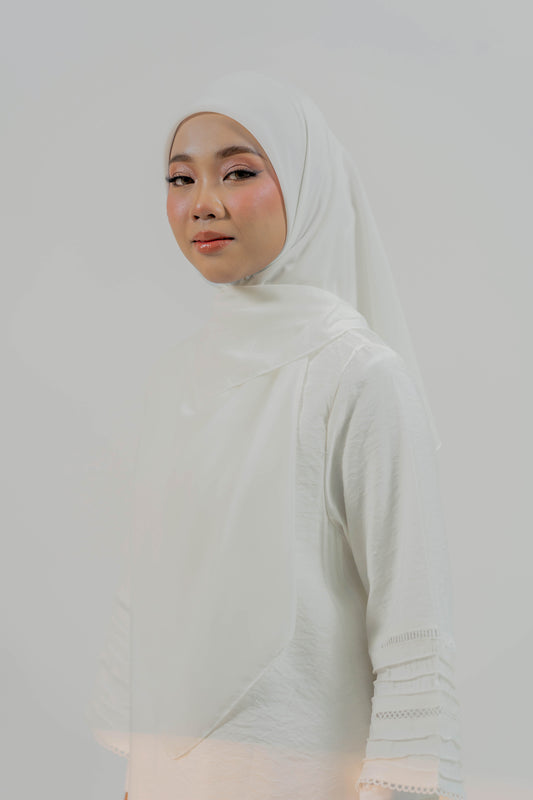 MALEEQA HIJAB WHITE