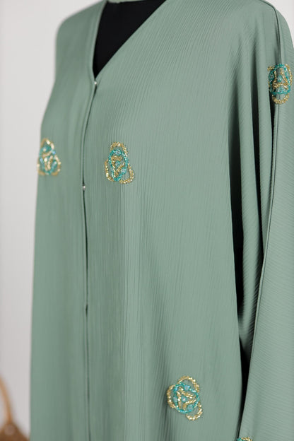 FELORA ABAYA LIGHT GREEN