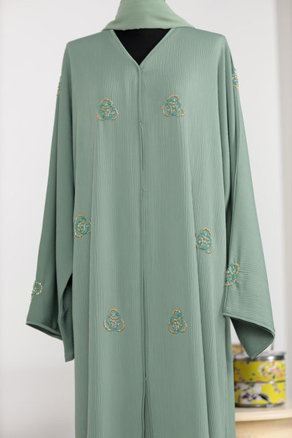 FELORA ABAYA LIGHT GREEN