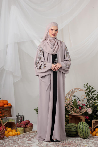 RUH ABAYA BLACK GREY