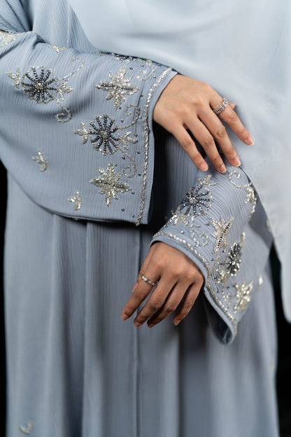 RANAA ABAYA DUSTY BLUE