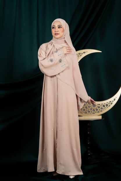 RANAA ABAYA SOFT BROWN