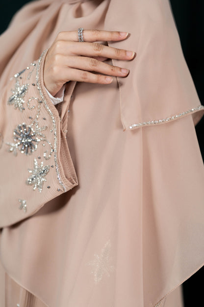 RANAA ABAYA SOFT BROWN