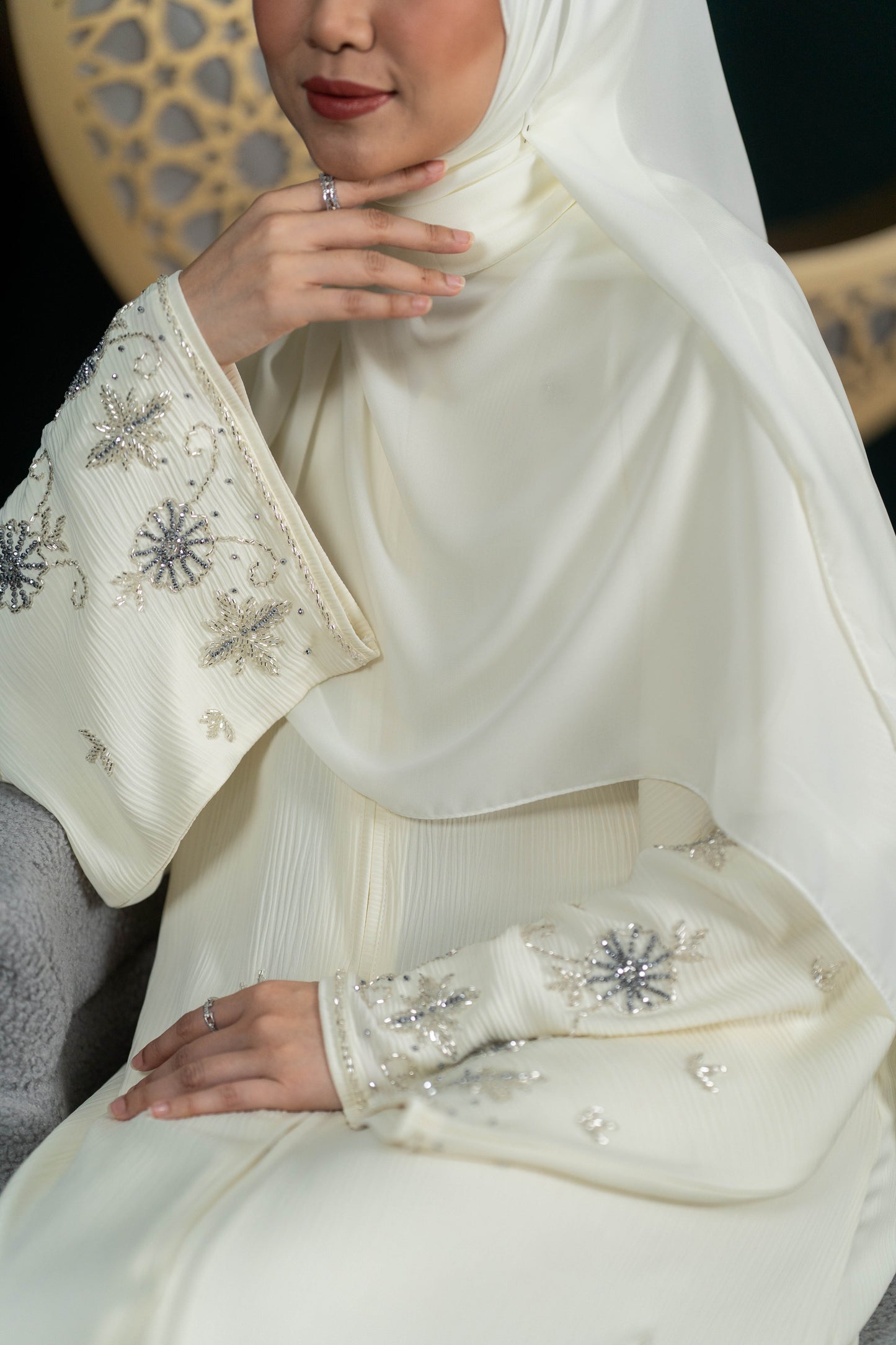 RANAA ABAYA SOFT YELLOW