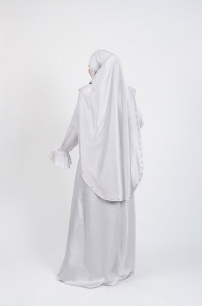 JUBAH NAJEEHA - LIGHT GREY