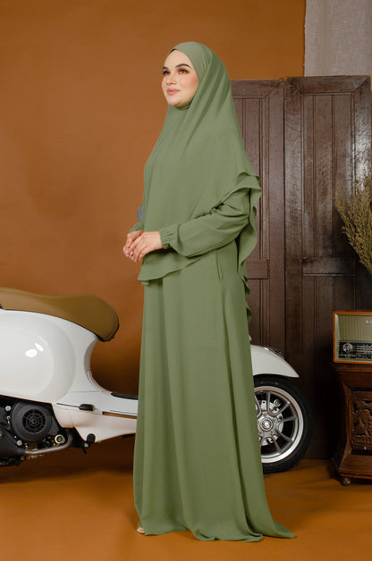 JUBAH FATEEMA APPLE GREEN